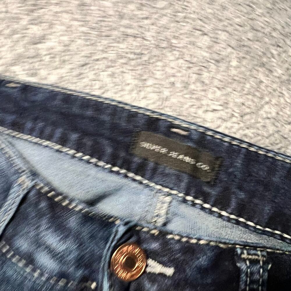 Silver Jeans Womens 18 Avery Skinny Crop Distressed Blue Denim Pants - Picture 5 of 11